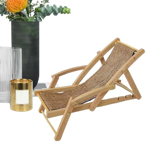 Strandliege Mini,Miniatur Holz Liegestuhl - Miniaturmöbel Für Puppenhaus Und Vitrine Deko
