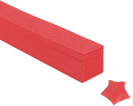 PATIKIL 1080 Blatt Origami Stern Papierstreifen Rote 24x1cm/9.4x0.4 | Papier Sternstreifen, Für Deko DIY Handwerk Kunsthandwerk
