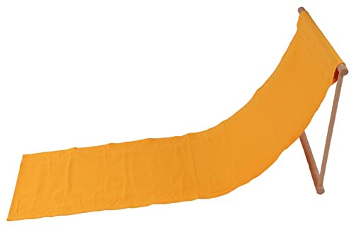 KIMISS Justerbar Strandloungestol - Bärbar Liggmatta för Semester och Resor - Lätt och Tung Design (Gul)