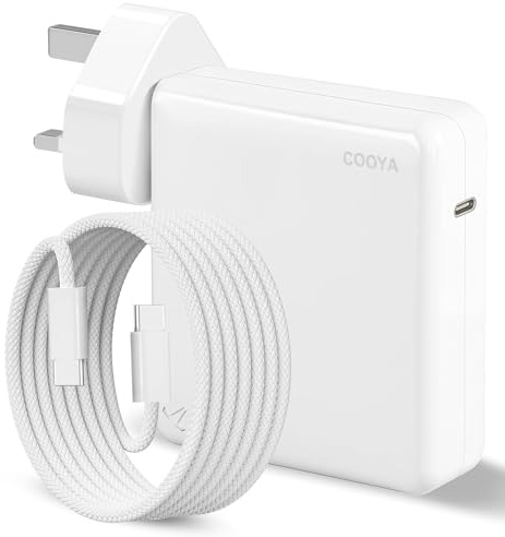 COOYA 140W USB C Super Fast Charger, for MacBook Pro 16, 15, 14, 13 Inch, for MacBook Air 13 Inch, Compatible with iPad and all Type C Device, Compatible with MacBook Pro Charger, Laptop Power Adapter
