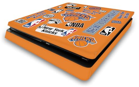 Head Case Designs Licenza Ufficiale NBA Collage di Sticker New York Knicks Vinile Sticker Gaming Pelle Adesivo Compatibile con Sony Playstation 4 PS4 Slim Console