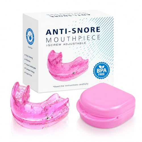 Dispositivo Antironquidos Ajustable – Férula Anti Ronquidos para Dormir, Diseño Suave y Cómodo para un Descanso Tranquilo, Pink