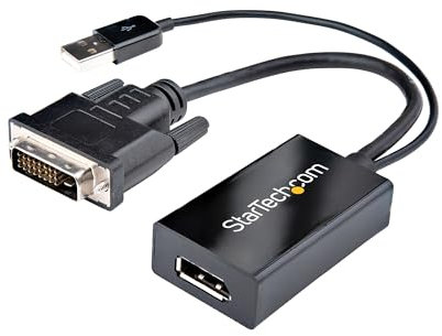StarTech.com DVI auf DisplayPort Adapter mit USB Power - DVI-D zu DP Video Adapter - DVI zu DisplayPort Konverter - 1920 x 1200 (DVI2DP2)