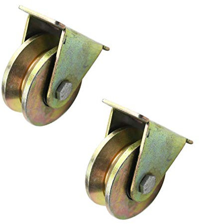 Zlovne V Radschiene,Schiebetor Rollen,Schwerlastrollen,für Torrahmen-Industrie Maschinen Wagen Richtungsrad Casters (2 Pack,80mm)