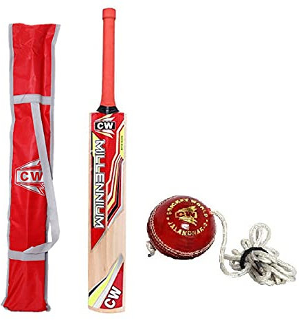 CW PACE Cricket Combo Set Kashmir Willow Cricket bat SH med hängande boll för träning
