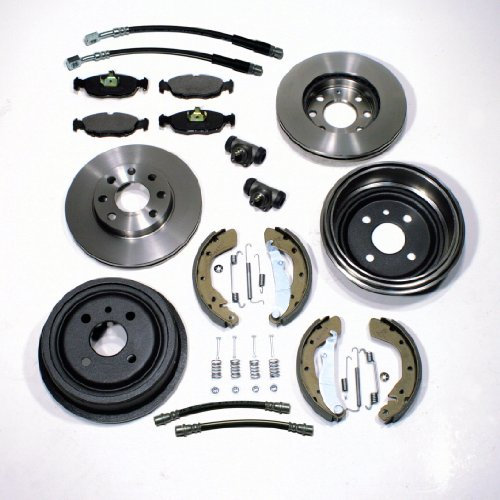 ASTRA F KOMBI/CARAVAN - BREMSSCHEIBEN BELÜFTET + BREMSBELÄGE VORNE + BREMSTROMMELN + BREMSBACKEN + RADBREMSZYLINDER + ZUBEHÖR HINTEN + BREMSSCHLÄUCHE VORNE + HINTEN