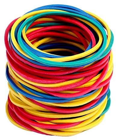 600 PCS Elastic Bands, Colorful Strong Rubber Bands Size 38mm High Elasticity Rubber Bands for Pens Paper Office Home School Supplies