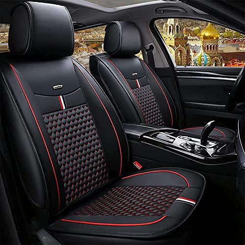 Maipula Für VW Für Volkswagen Golf 3 5 6 7 Golf3 Golf5 Golf6 Golf7 GTI Convertible Wagon Tour VAR Variant Car Sitzbezügesets Vordersitze Sitzbezüge Kunstleder Sitzschutz Auflagen Schwarz Rot