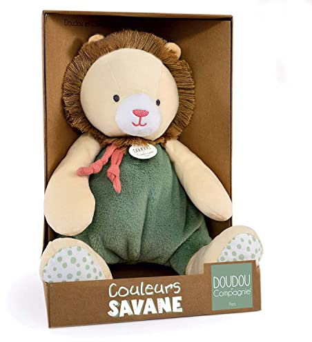 Doudou et Compagnie - Farben Savanne – Pantin Löwe – Beige – 30 cm – Geschenk zur Geburt – DC4069