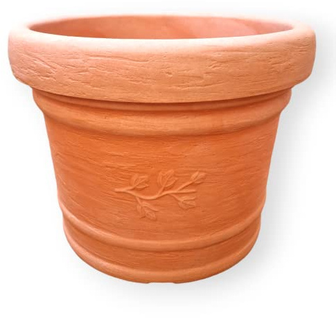 Terrastone Kunststoff Pflanzkübel - 60x56x45cm Blumenkübel wetterfest - Übertopf Pflanzgefäß mit Dekor für Garten und Balkon (60cm)