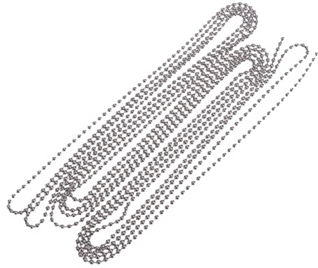 NUOBESTY 3 Metres Stainless Steel Bead Chain 3.5mm Silver with 10 Connectors Adjustable for Words Spelling Tile Pendant Necklaces
