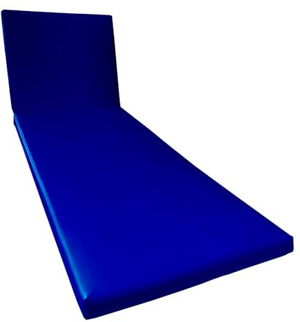 Il Tuo Artigiano Design Kissen für Sonnenliegen, faltbar, aus Skai, wasserabweisend und UV-beständig, handgefertigt, hergestellt in Italien (Blau)