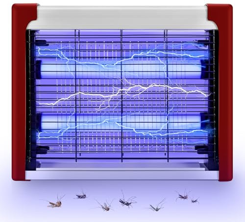 Zanzariera Elettrica, LED Lampada Antizanzare, UV Zanzare Elettrico 4W, Trappola per Mosche Insetto, con Cassetto Raccogli Insetti, Senza Chimiche per Casa Ufficio, Area Efficace di 80 m²