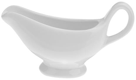 Mikinona Porcelain Gravy Boat Sauce Bowl Ceramic Sauce Dish 100ml Small Capacity for Western Steak Dining Table Serving