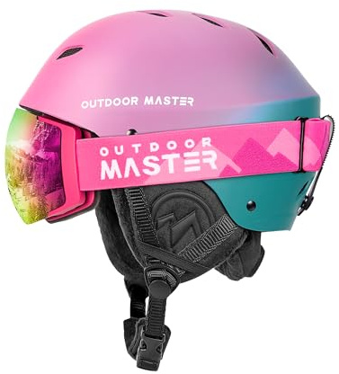 OutdoorMaster Kelvin Ski & Snowboard Helmet Set with Goggles for Men, Women & Youth