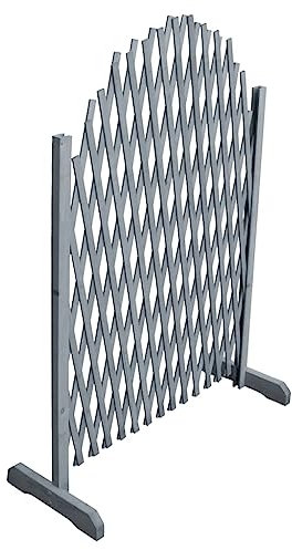 XGWKCNV Fencing & Barriers Trellis Fence Solid Firwood 1.8x1 m Grey Fence Panels