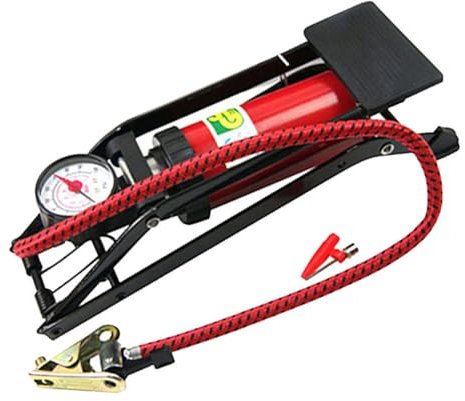 Happyyami Autopumpe Fußpumpe Mit Manometer Für Reifenstand Hochdruck-inflator Tragbare Pumpe Für Auto Fahrrad Motorrad Schlauchboot Betten