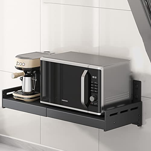 DONGGANSHI Étagère de Cuisine en Acier Inoxydable, étagère pour Four à Micro-Ondes, étagère de Rangement Murale Non perforée, Support pour Four à Grille