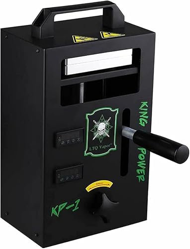 LTQ Vapor Prensa de calor de 4 toneladas, 600 W, portátil, doble placa calefactora, kit de placa de calefacción hidráulica, panel digital LCD, control de temperatura digital, prensa de flores secas