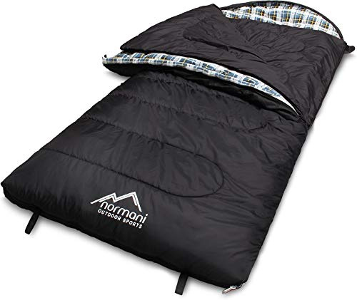 normani 4-in-1-Funktion Extrem Outdoor Schlafsack 'Antarctica' aus Nylon Rip-Stop mit 500 + 250 g/m² Hollow Fiber Füllung 220 x 90 cm