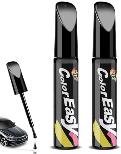 TPZORJX 2 Pezzi Penna Ritocco Carrozzeria,12ml Penna per Ritocco Auto,Rimuovi Graffi Auto,Pennarello Copri Graffi Auto,Penna per Riparazione Graffi Auto, Riparazione Graffi(Nero)