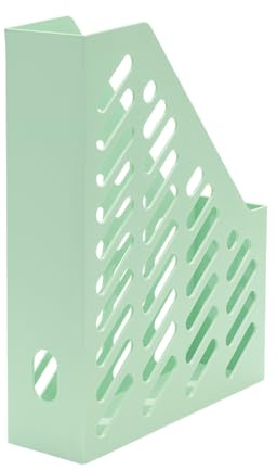 Büro Sammler für Zeitschriften und Papiere Hochformat Stehsammler dekorativ und stabil (Minze Pastell, 6er Set)