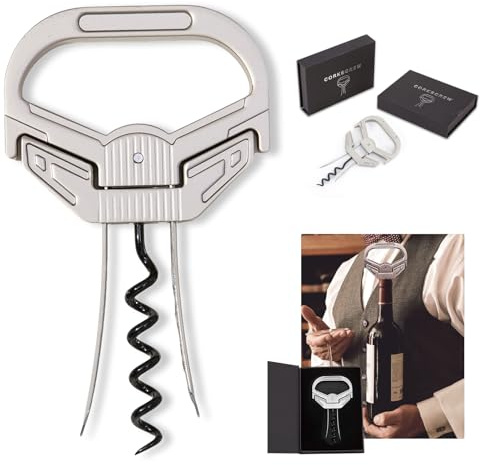 JIESIAO Ah So Weinöffner Set mit Kapselschneider, Korkenzieher für Alte Weine, Zwei Zinken Korkenentferner, Edelstahl Wein Flaschenöffner Geschenkset für Weinliebhaber