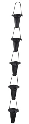 Sharplace Blumen-Regenkette, Wasserumleitung, hängender Metall-Regenwasserfänger, Dachrinnenkette für Haus, Hof, Garten, Hof, Heimdekoration