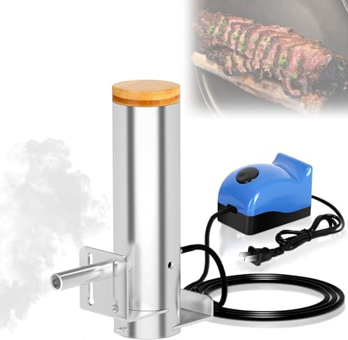 Fumoir électrique portable en acier inoxydable - Sortie de fumée réglable pour la conservation de la viande et du poisson, pour la cuisine et la saveur en plein air