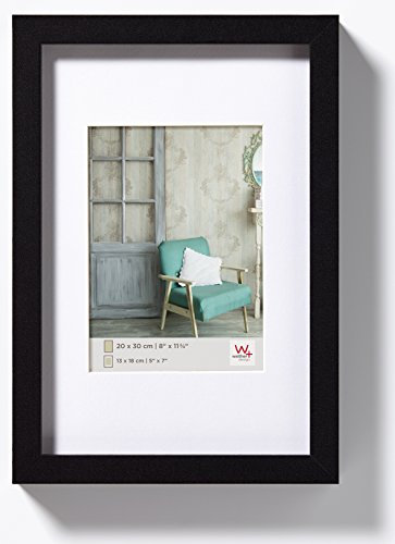 walther design Bilderrahmen schwarz 20 x 30 cm Echtglas Stockholm EA030B