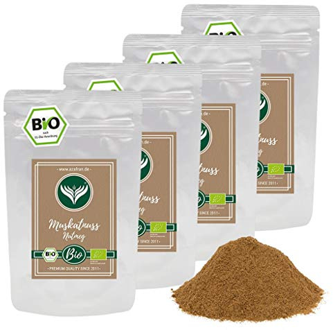 Azafran BIO Muskatnuss Pulver - Muskatnüsse gemahlen 400g