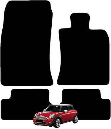 Carsio Carpet Car Mats For Mini 2006 2014 4 Piece Set (Carpet) Tailored Fit Floor Mat Complete Accessory Black Custom Fitted - All Weather, Anti-Slip Backing & Black Trim