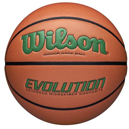 WILSON Evolution Indoor Game Basketball, Green, Size 7 - 29.5
