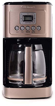 Cuisinart Macchina da caffè, caraffa in vetro da 14 tazze, completamente automatica per il controllo della forza di infusione e impostazione da 1-4 tazze, in acciaio inossidabile, DCC-3200UMB, terra