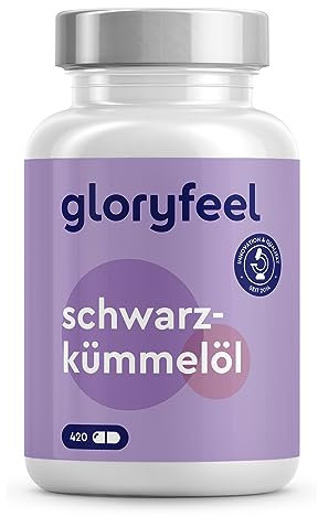Schwarzkümmelöl - 420 Kapseln - 1000mg pro Tagesdosis (original Nigella sativa kaltgepresst) - 80% essentielle Fettsäuren + Vitamin E - Laborgeprüft ohne Zusätze in Deutschland hergestellt