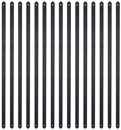 Myard 29-1/2 Inch Flat Straight Aluminum Deck Balusters, Matte Black