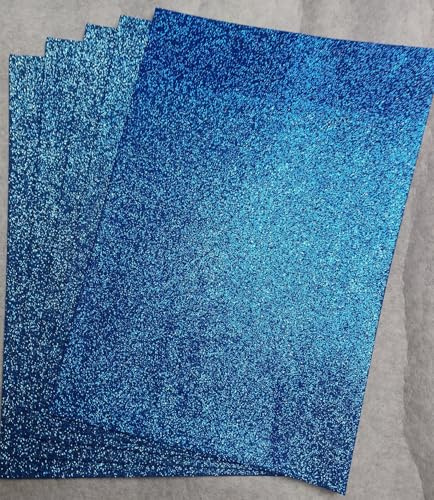 UIT 5 Bögen Glitzer-Moosgummi Farbe (blau)