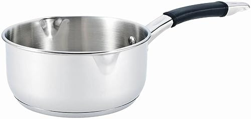 Royal Cuisine Stainless Steel Milk/Tea Storage pan Egg/Water Boiling Pot with 2 Pouring Lips Induction hob Soup Warming Sauce pan 20cm