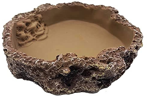 Medium 16cm Reptile Dish Feed Feeding Water Bowl Vivarium Tank Feeder Snake Tortoise Lizard