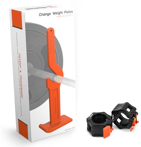 Barbell Jack Con una fascia di resistenza | Facile carico e cambio delle piastre di peso Ottimizza gli allenamenti, sollevati a terra, spinte dell'anca, barra a T e altro ancora – Fascia di resistenza