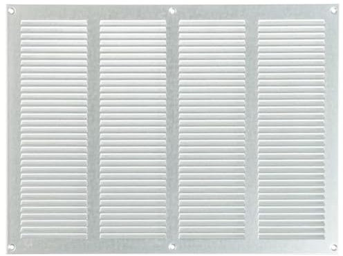 Acero Galvanizado 400x300 mm Rejilla de Ventilacion con Mosquitera, Metalica