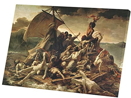 Fabulous Druck auf Leinwand Gericault Das Floß der Medusa Malerei Romantik (88 cm x 60 cm)