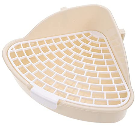Mipcase Kaninchen Kleintier Toilette Hamster Ecktoilette Kleintiertoilette Hasen Ecktoilette Mäuse Badesand Frettchen Meerschweinchen Rennmaus Zwergkaninchen Training für Haustier Badezimmer