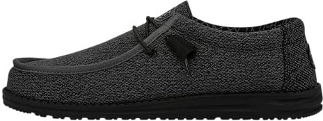 HEYDUDE Wally Sox - Scarpe Uomo Slip-On - Mocassini, Black/Black, 44