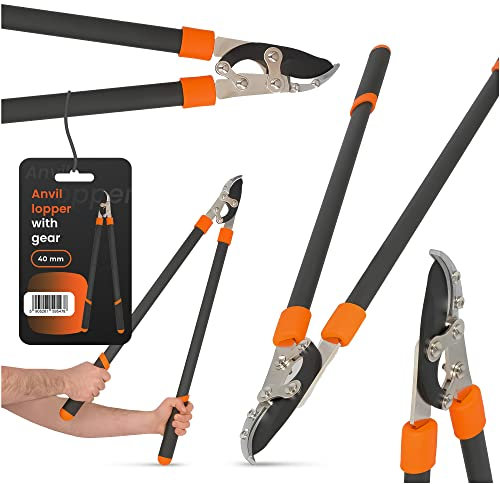 Teleskop-Heckenschere Zusammengesetzte Aktion Amboss Ast Baum Lopper 50mm Garten Pruner Schere Cutter Schneiden Beschneiden Formen Leichtes Gartenwerkzeug Rutschfester Griff Komfort Grip