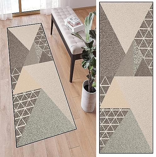 LIJIAO Teppich Läufer Fußmatte 50 x 130 cm rutschfest Waschbar In- & Outdoor Teppich Teppichläufer auf Maß Erhältlich in vielen Größen für Flur & Wohnraum, H