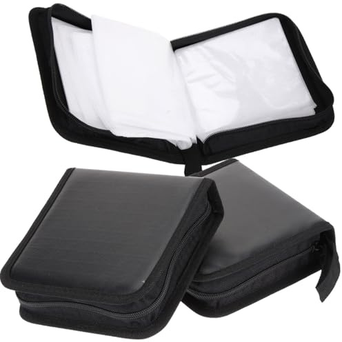 Ciieeo Cd Aufbewahrungstasche 40 Fächer Organizer Mit Reißverschluss Tragbarer Cd Hülle Kompakt Für Auto Zuhause Und Reise Cd Tasche Aufbewahrung