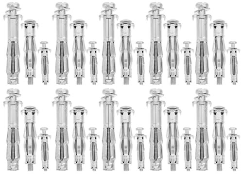 SOLUSTRE 30-teiliges Set Hochleistungs-trockenbauschrauben Aus Verzinktem Stahl Hohlwandanker Mit Spreizmuttern Einfache Installation Für Wände Und Türen