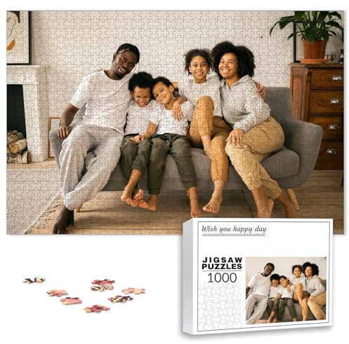 PSUNEY Individuelles Puzzle mit Foto 35/70/120/200/300/500/1000/1500/2000/3000 Teile Eigenem Bild Selbst Gestalten Personalisierbares Geschenk