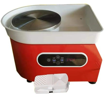 HmLotd Keramik-Billeting-Maschine, elektrische Keramik-Formmaschine, unabhängiges Pedal Plus LCD-Bildschirmbox, abnehmbares, waschbares Becken für Anfänger, DIY-Tonkunst